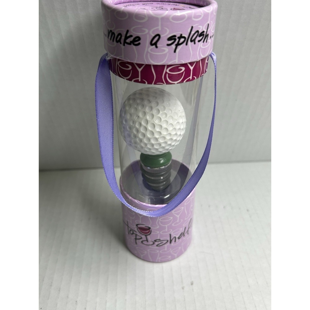 Wine bottle stopper golf bar ware gift sports hand painted unique Kitchen
